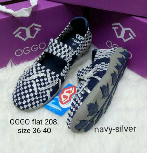 Sepatu Rajut Wanita OGGO 208 Flat ORIGINAL