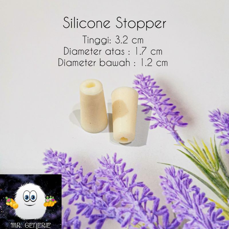 Tutup Botol Kaca Gabus Silikon / Beige / Bottle Parfum Vial Kecil / Silicone Wine / sumbat cork jmb