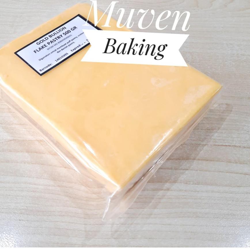 

KBUD♖ BUTTER GOLD BULLION FLAKE PASTRY 500 Gr / MENTEGA CROISSANT PASTRI Bagus Dipakai