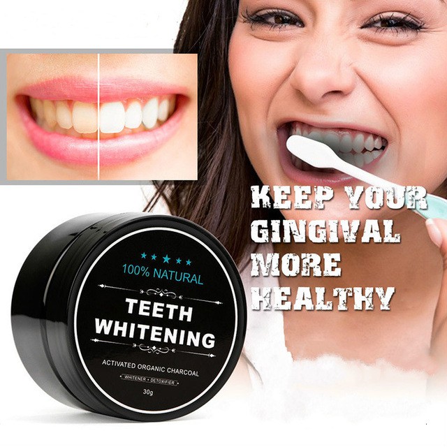 TEETH WHITENING ACTIVATED ORGANIC CHARCOAL BUBUK ARANG AKTIF PEMUTIH GIGI BEST SELLER