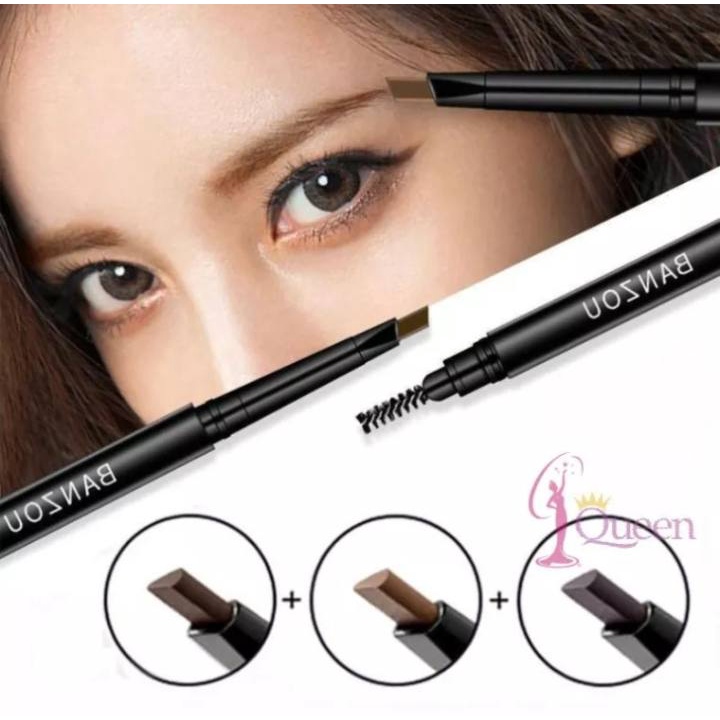 Pensil Alis waterproof double head spin automatic eyebrow pensilalis putar - Pensilalis Anti Air