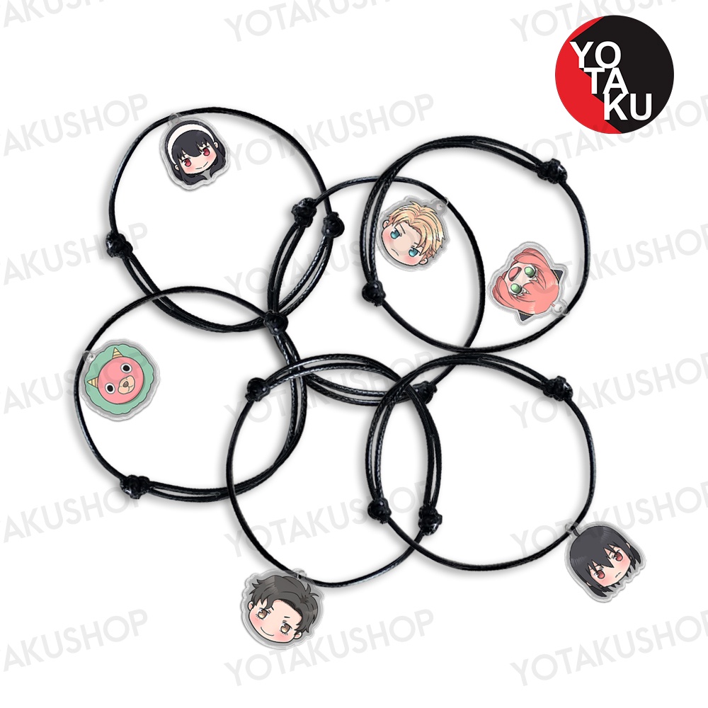 Gelang SPY X FAMILY Tali Single Charm Anime Fanmerch BC32 spyxfamily Forger Anya Loid Yor YOTAKUSHOP