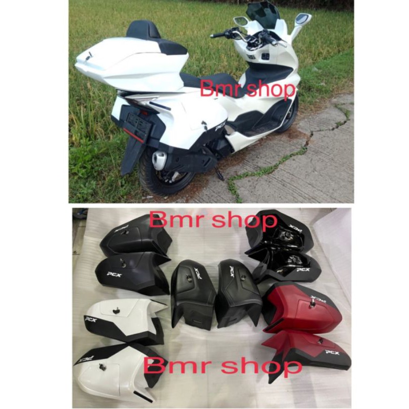 side box pcx 160 dilengkapi sein led , box custom pcx 160 , box samping pcx 160