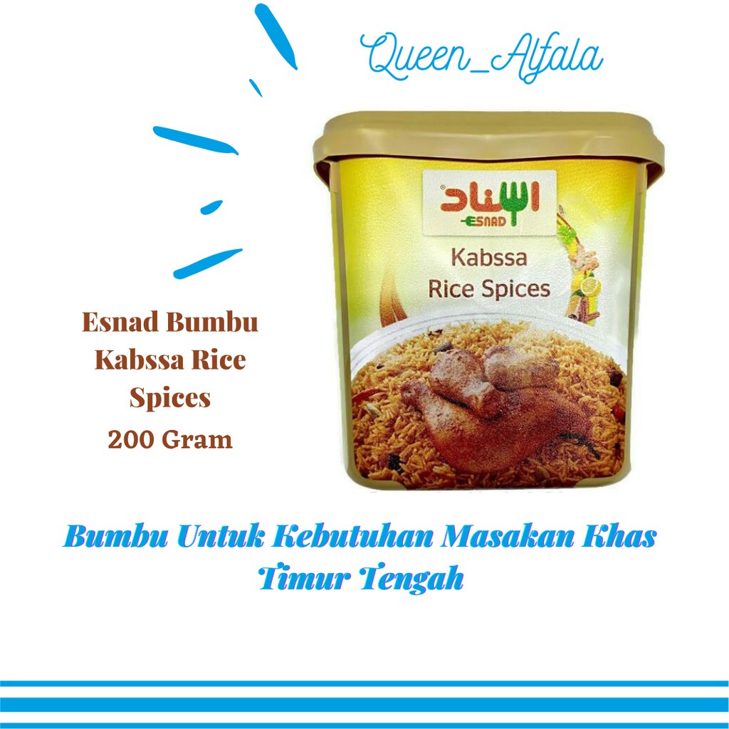 

Esnad Bumbu Kabssa Rice Spices 200gr Asli 100% Import Saudi Khas Timur Tengah