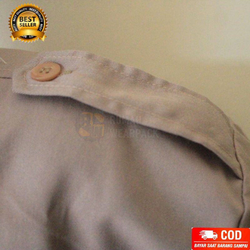 Kemeja PDL Safety Baju PDL Wearpack PDL Kancing Atasan Lengan Panjang Warna Cream