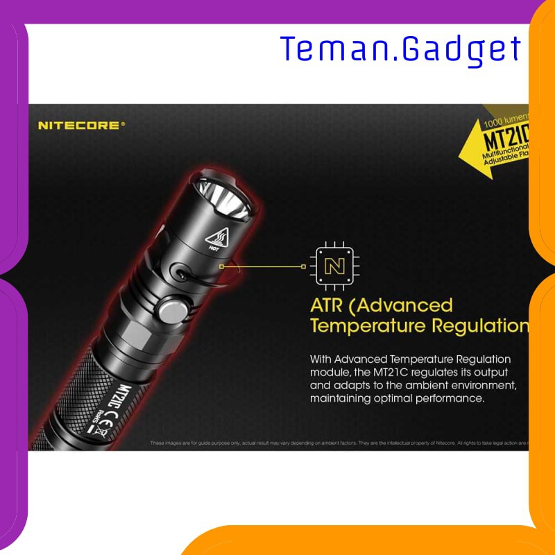 TG-IE142 NITECORE MT21C Senter LED CREE XP-L HD V6 1000 Lumens