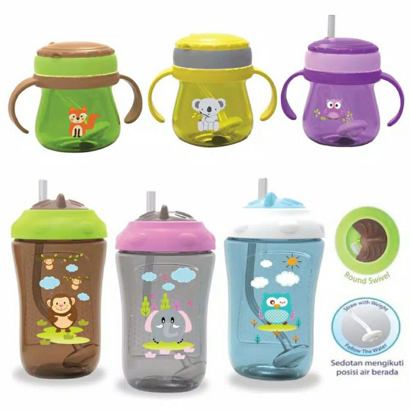 Cup weighted straw Botol Minum sedotan anak Babysafe