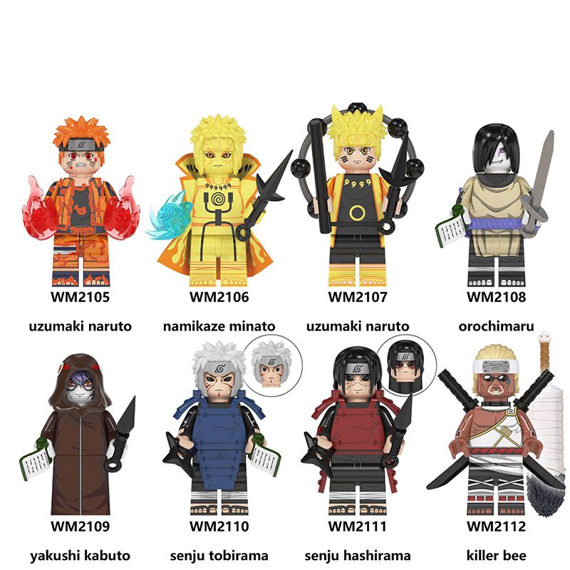 Aneka Gaya Naruto Bangunan Anak Blok Minifigures Edukasi Mainan Baru