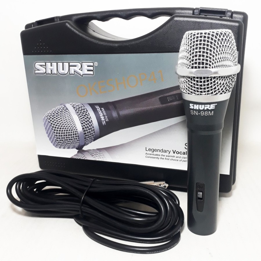 Mic Kabel SHURE SN 98 KOPER Legandary Vocal Microphone suara mantap