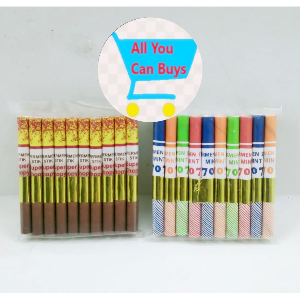 

Permen Stik Jadul 20 Pcs - Permen Stik Cokelat - Mint- Susu- Strawberry / Jajanan Jadul