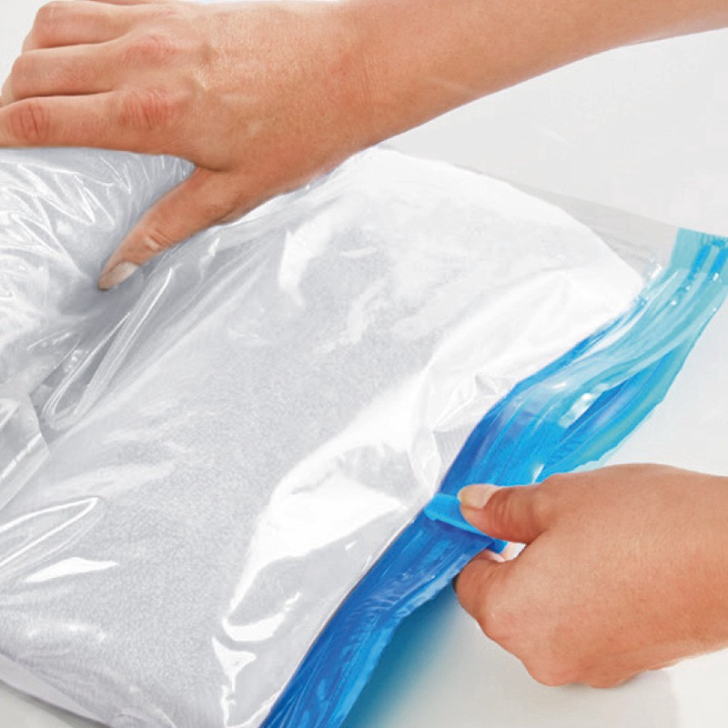 Hand Rolled Vacuum Compression Bag,Foldable Clothes Travel Storage Seal Bags,Wardrobe Space Saving