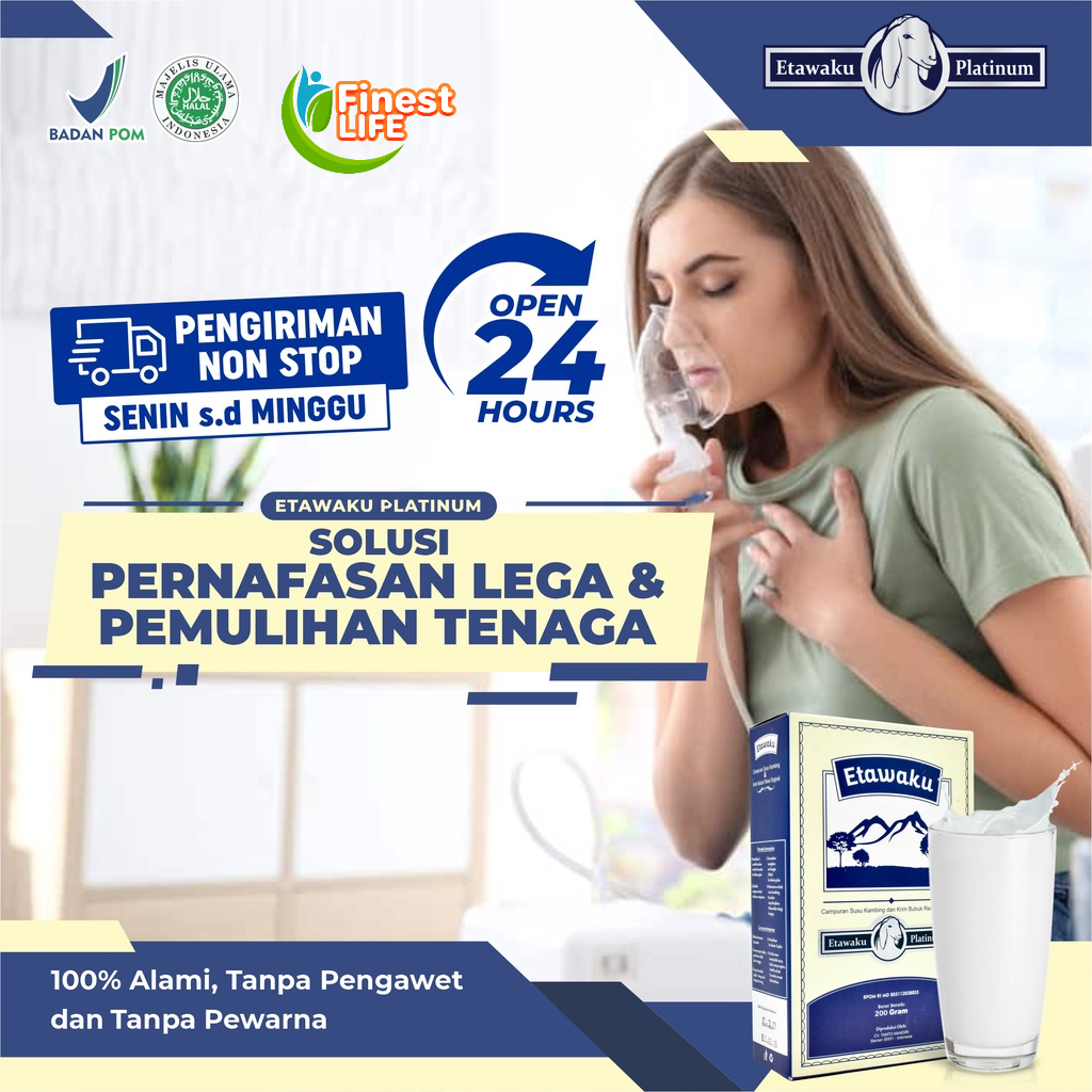 Etawaku Platinum Susu Kambing Etawa - Solusi Sesak Nafas Asma Bersihkan Paru-Paru Legakan Pernafasan Atasi Radikal Bebas Antioksidan Diabetes Tingkatkan Imun Tubuh Inhaler Asmasoho