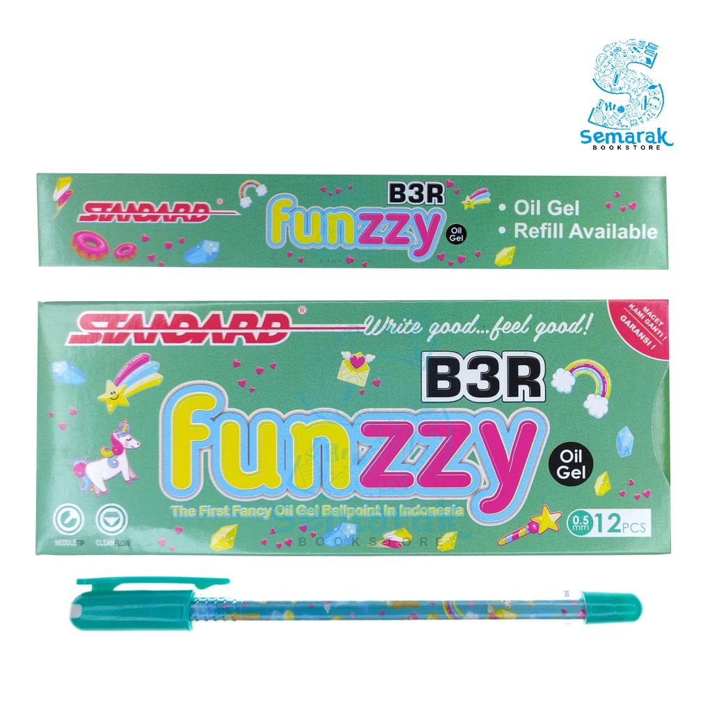 

Standard Funzzy B3R Pulpen Oil Gel 0.5mm - Hitam [1 Pack/12 Pcs]