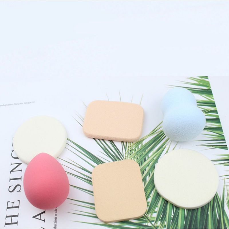 SPONGE SPONS WAJAHMAKE UP SET 6 IN 1 BEAUTY BLENDER SPONGE BEDAK ISI 6 PCS POWDER MURAH