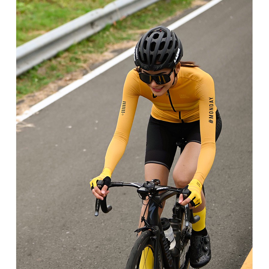 BAJU SEPEDA PRIA DAN WANITA SM MONDAN YELLOW ROAD BIKE