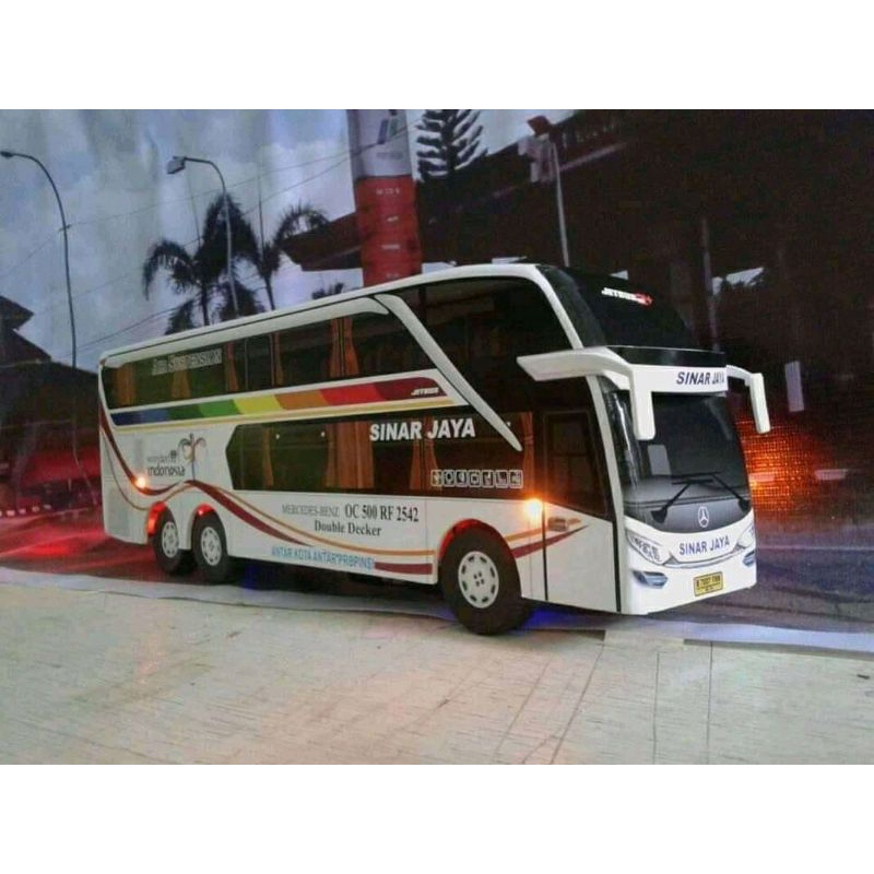 Jual MINIBUS / Miniatur Bus Bis Sinar Jaya Double Decker | Shopee Indonesia