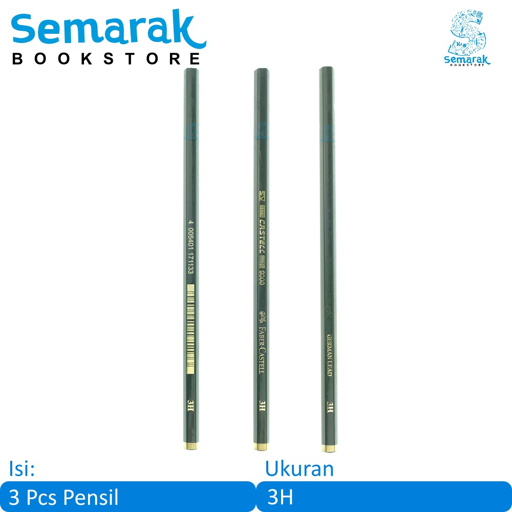 

Faber Castell 9000 Pensil 3H [3 Pcs]
