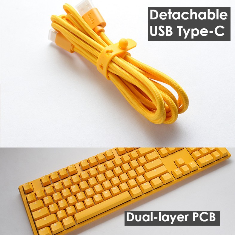 Ducky One 3 TKL Yellow Hotswap RGB Mechanical Gaming Keyboard