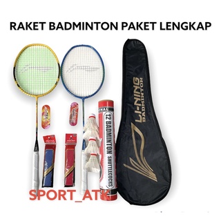 Raket Badminton Lining Raket Bulutangkis Terusan Paket Lengkap