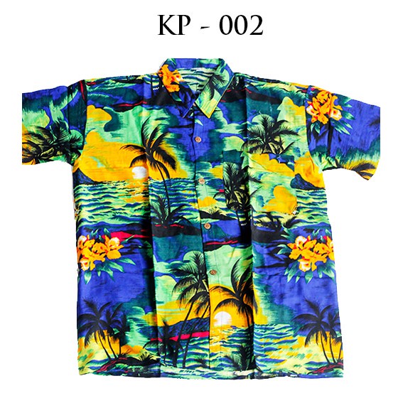 Sweet Honey ~ Kemeja Pantai Pria Cowok Kemeja Pantai Bali Hawai Motif Floral [Bisa COD / Bayar di tempat]