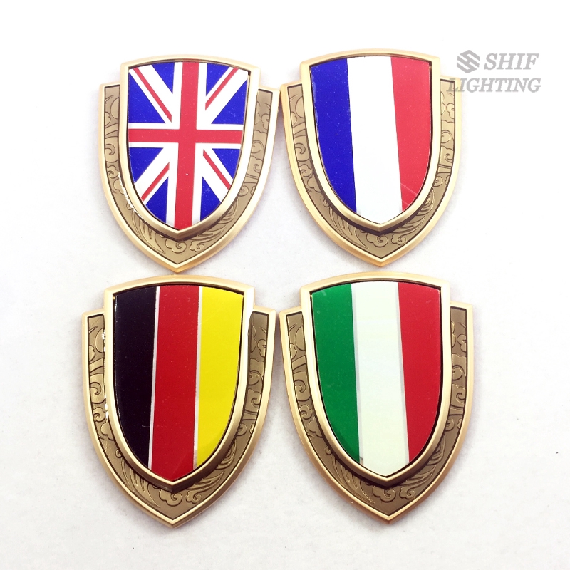 1Pc Stiker Emblem / Badge Motif Bendera Amerika Bahan Metal untuk Dekorasi Mobil