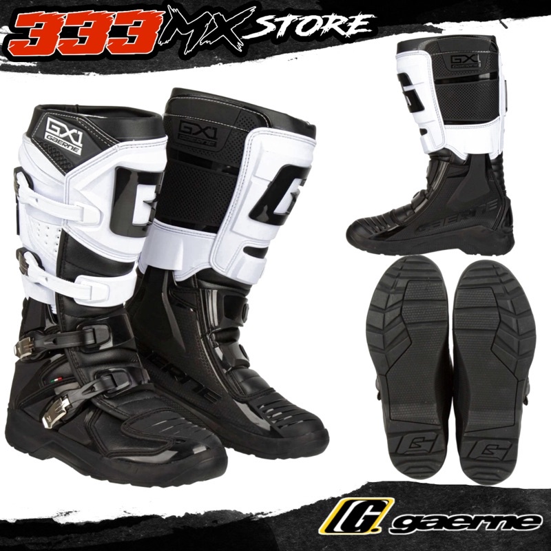 BOOTS GAERNE Gx1 EVO OFFROAD ENDURO BLACK WHITE. SEPATU GAERNE GX1 EVO