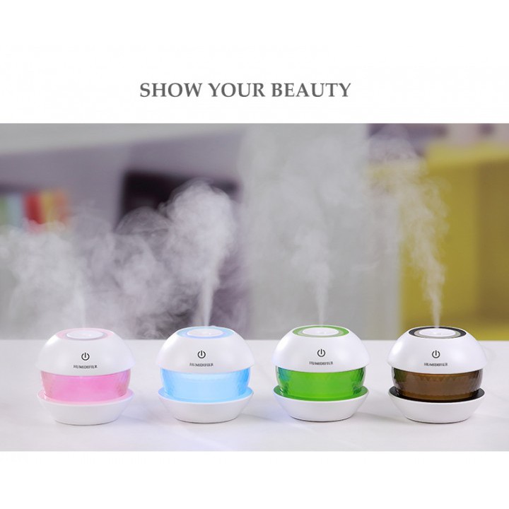 Magic Diamond Humidifier Car Essential Oil LED Night Light - Kapasitas 150ml