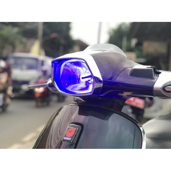 Barang Bagus Lampu LED DRL Merah / Biru Universal Untuk Semua Vespa Matic MURAH