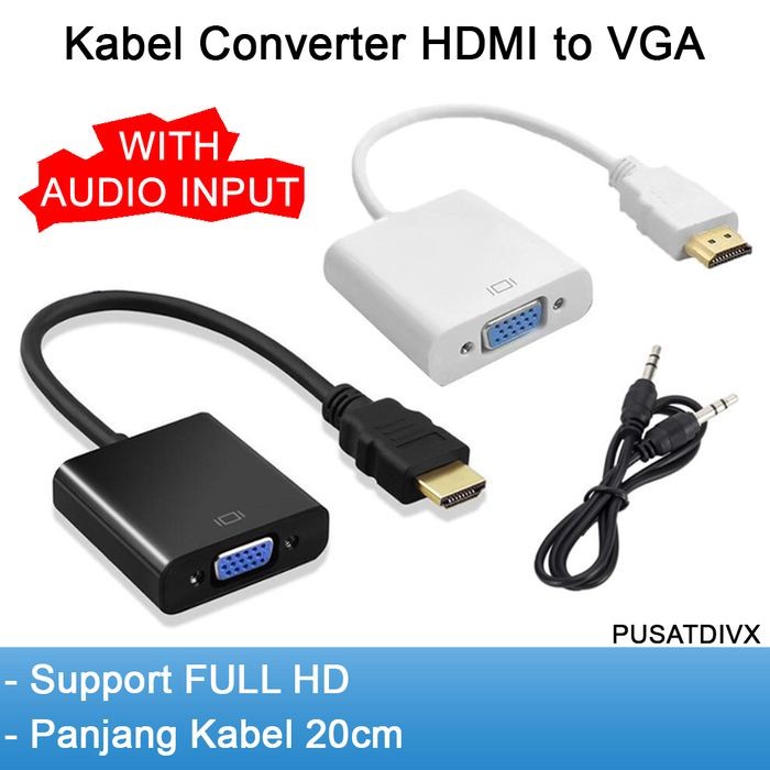 HDTV Male To Vga Female With Audio 1080P Converter Kabel HDTV To Vga 1080p with audio