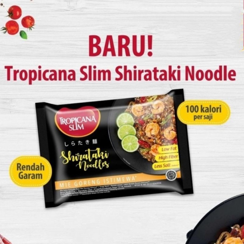 Tropicana Slim Shirataki Noodle Mie Goreng 71 G Aman Untuk Diabetes Diet Shopee Indonesia