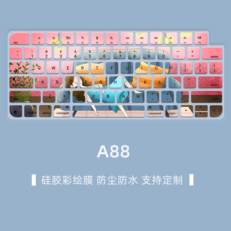 Film Pelindung Debu Motif Kartun Bunga Untuk Keyboard Laptop Apple Magic Control 2021 A2449 MJV8CH