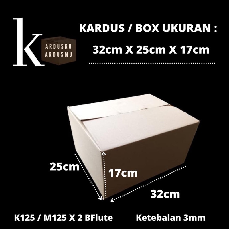 

KARDUS POLOS / KARTON BOX UK 32x25x17cm