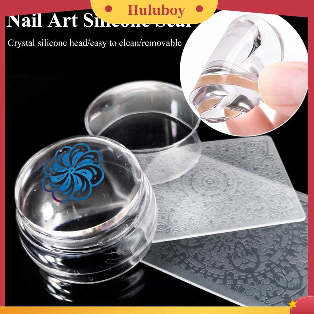 Huluboy Huluboy♡ Stempel Jelly Silikon Transparan Bentuk Catur Untuk Manicure