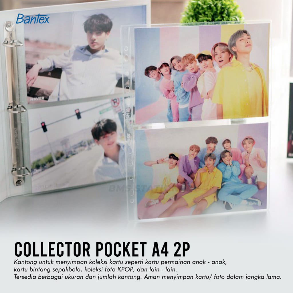 

Bantex Collector Photocard Sleeve 2P Tempat Foto Idol Size A4 5 Lembar