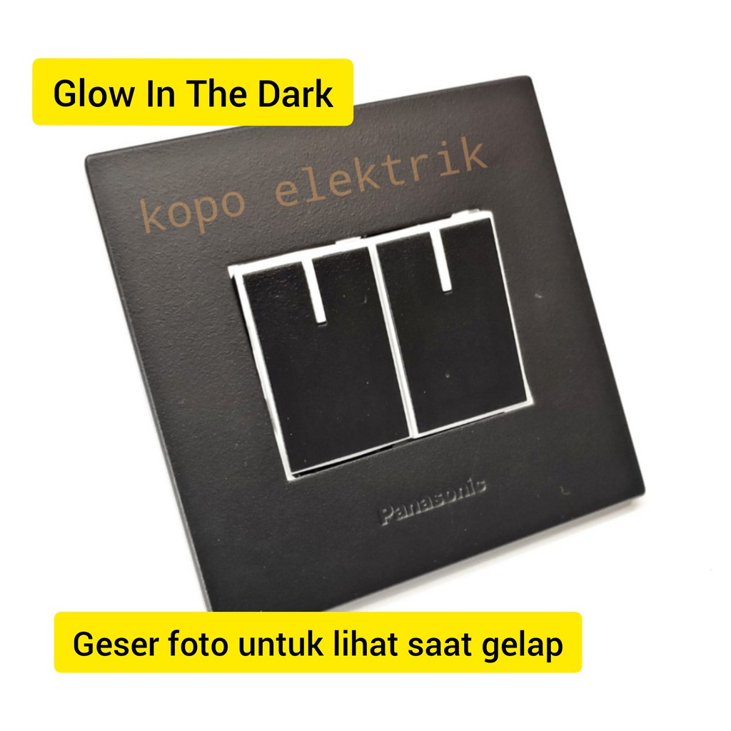 Panasonic Saklar Seri Style Black Tanam Saklar Double Hitam Minimalis Modern