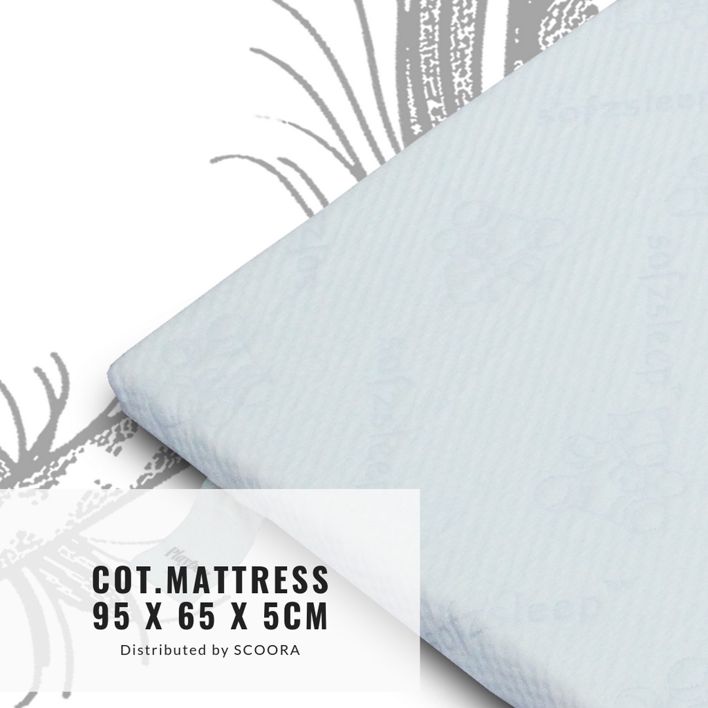 Sofzsleep Baby Cot Mattress Matras Tidur Bayi 95cm x 65cm x 5 cm