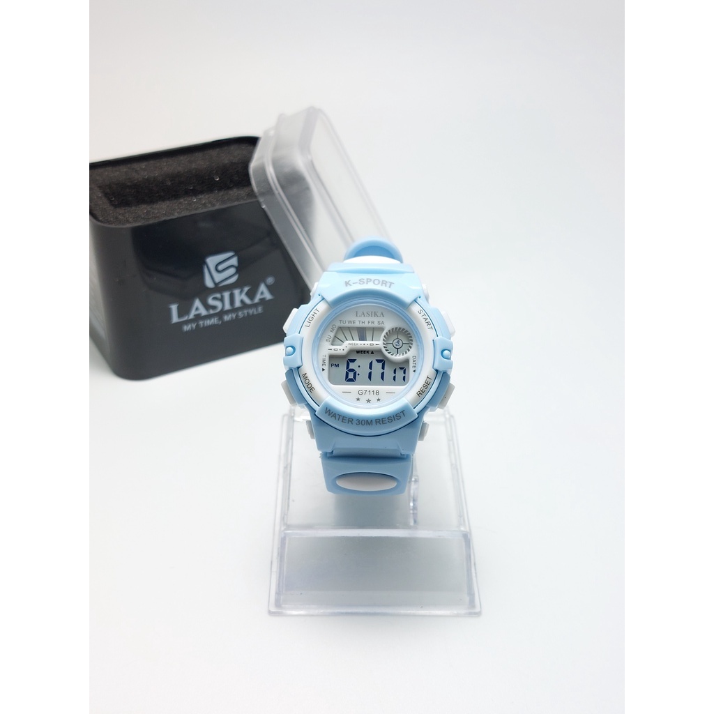 Jam Tangan Anak Cewe / Anak Cowo Digital Sporty Anti air Lasika Type 7118