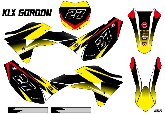 sticker decal klx gordon decals kawasaki klx gordons variasi motor trail klx gordon list motor