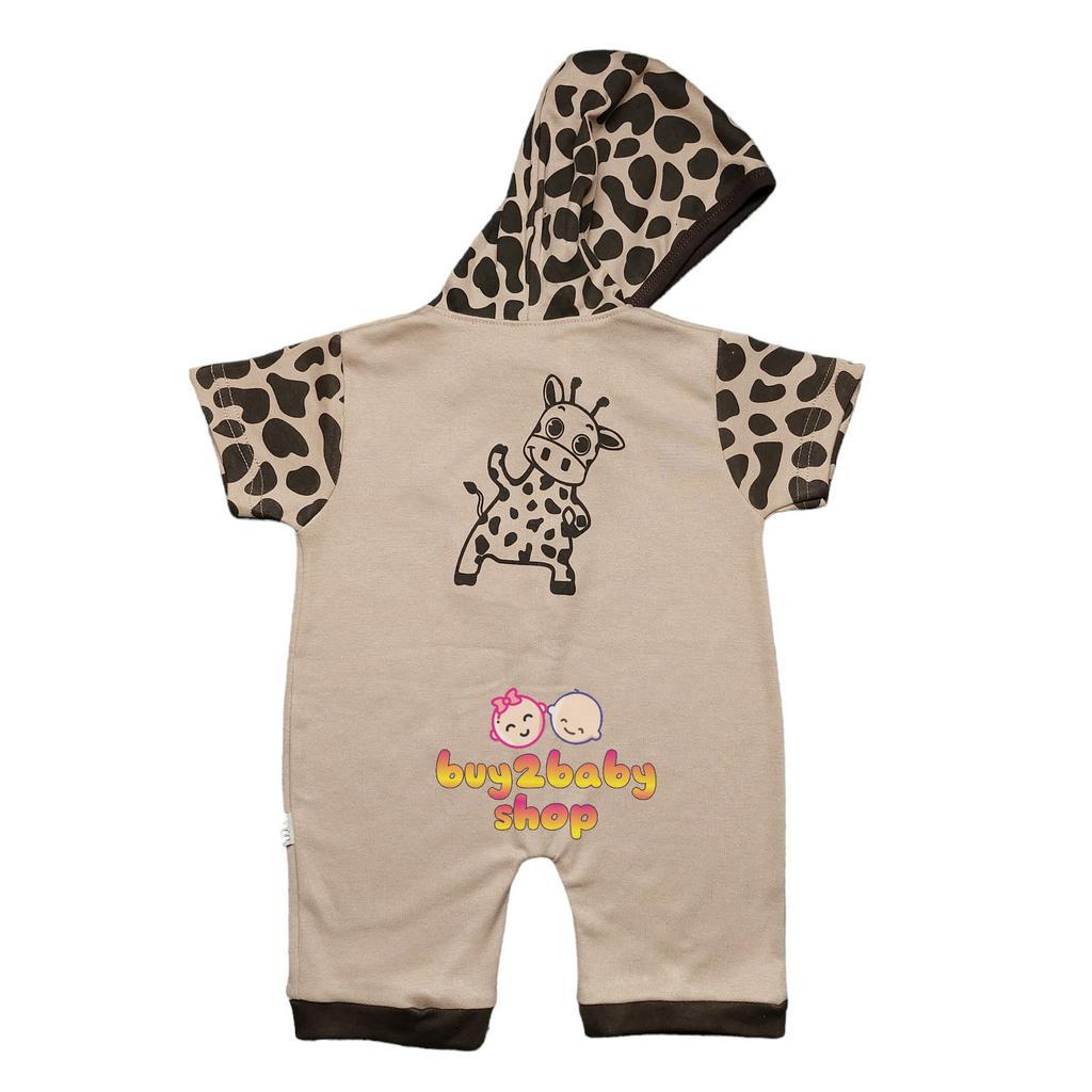 Jumper pendek romper bayi dengan hoodie Cow Series Tom Pege Tom-Tom 6-12 Bulan 1 PCS