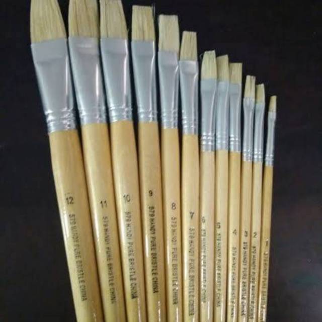 1 BUAH KUAS  LUKIS  BULU PUTIH Shopee Indonesia