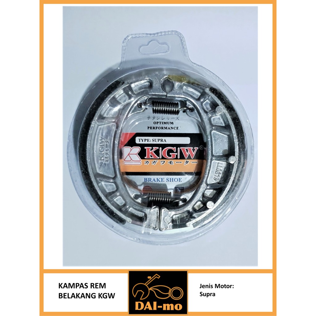 Kampas Rem Belakang Motor Supra merk Kagawa KGW