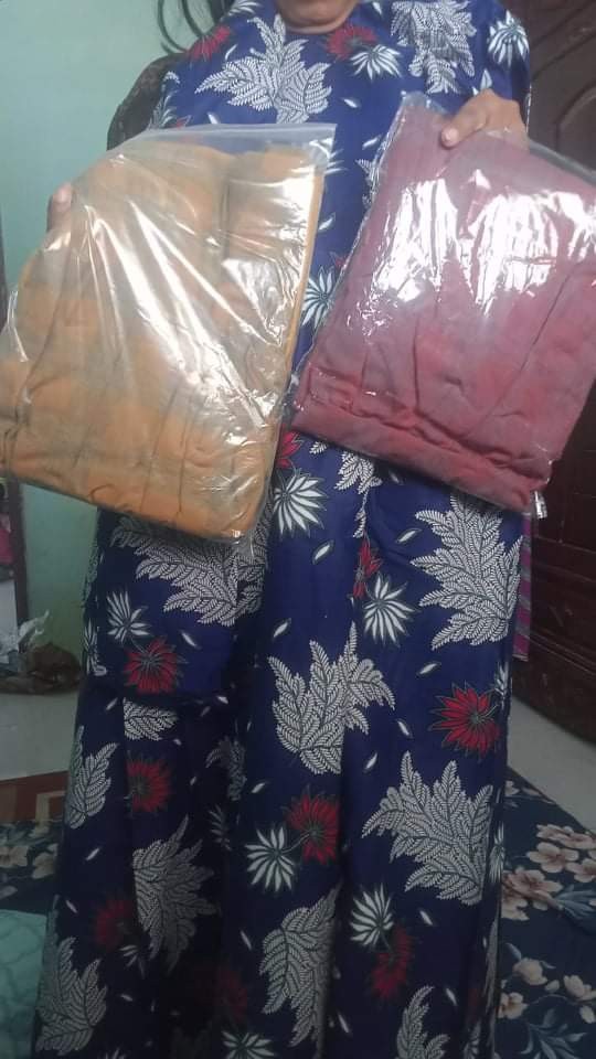 Ms Gamis Batik Sriwedari Maxi Jumbo Bumil/busui Katun Sogan Allsize Ld 104 Dan 120.