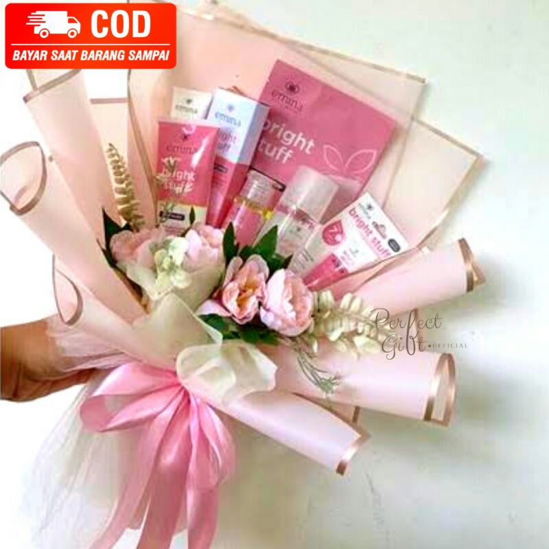 (PERFECTGIFT.OFFICIAL) PINK SKINCARE BOUQUET BUKET EMINA PINK SERIES PERAWATAN KULIT WAJAH WANITA PE