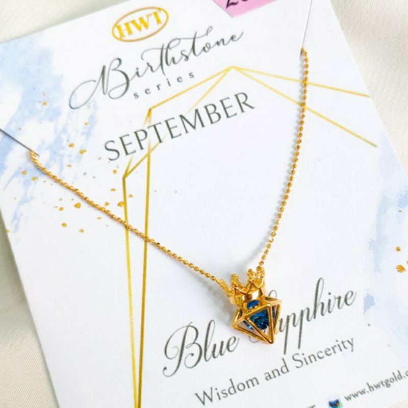 Pendant Swarovski Diamond White or Black Liontin Emas asli Square