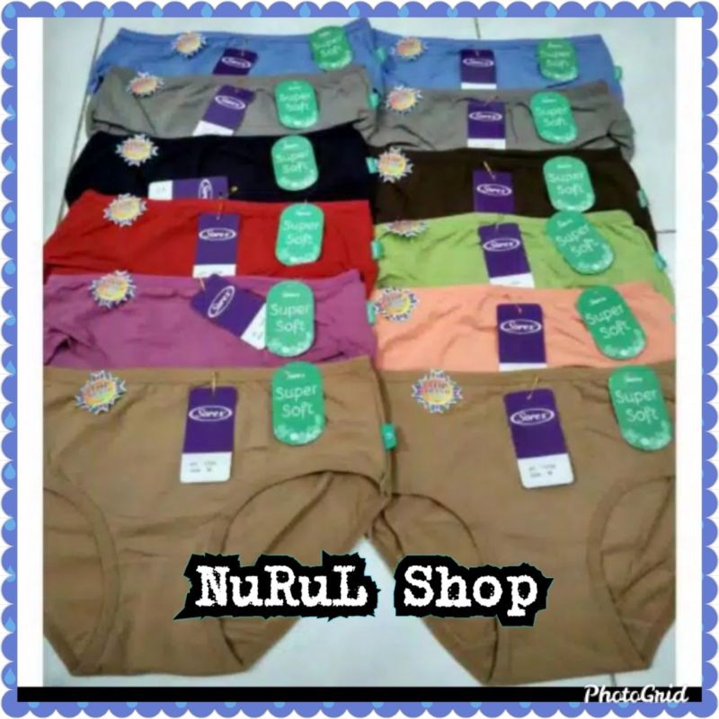 Lusinan/ 1/2 Lusin Sorex JUMBO celana dalam wanita Super Soft