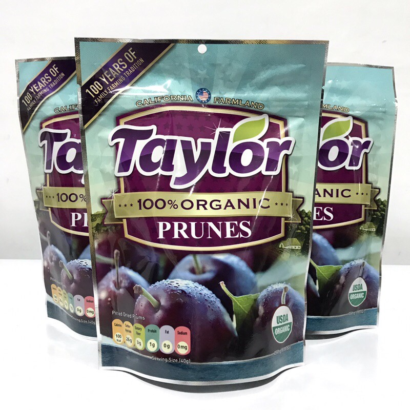 

Taylor Prunes Buah Plum 100% Organic 250g