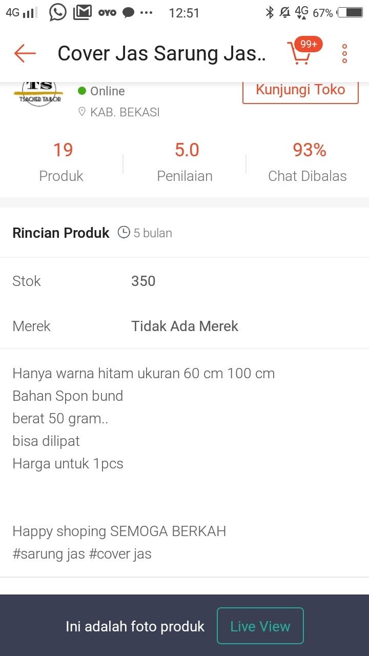 Cover Jas Sarung Jas Cover Baju