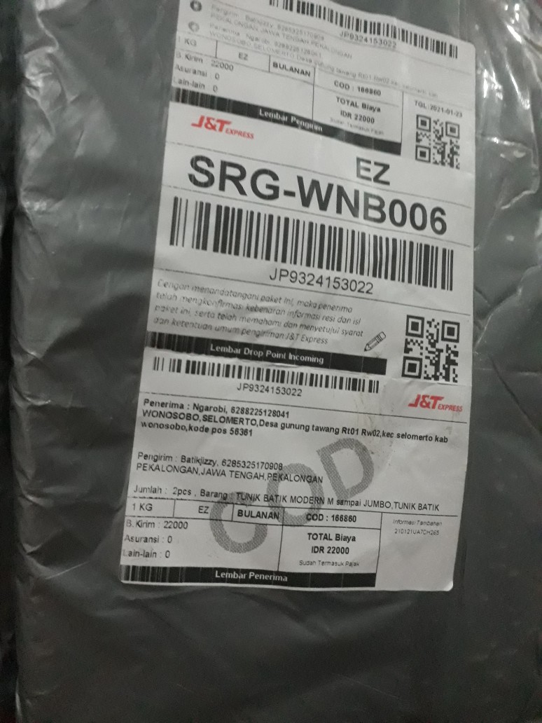 Tunik Batik Modern M Sampai Jumbo