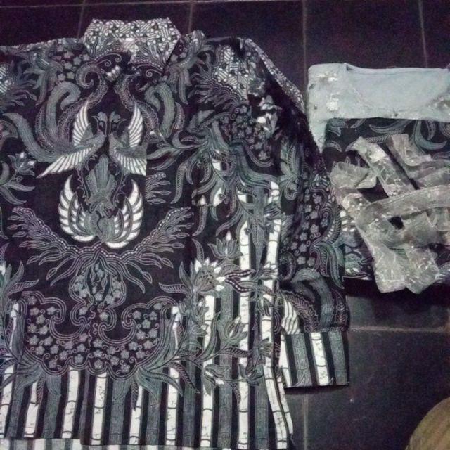 Real Pic! [ori & Busui] (busui Khusus Warna Grey) Couple Anindya Brokat - Couple Modern Batik