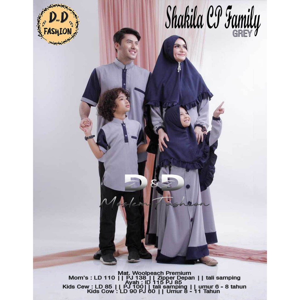 SHAKILA BAJU COUPLE KELUARGA/ BAJU MUSLIM COUPLE FAMILY/BAJU SARIMBIT KELUARGA